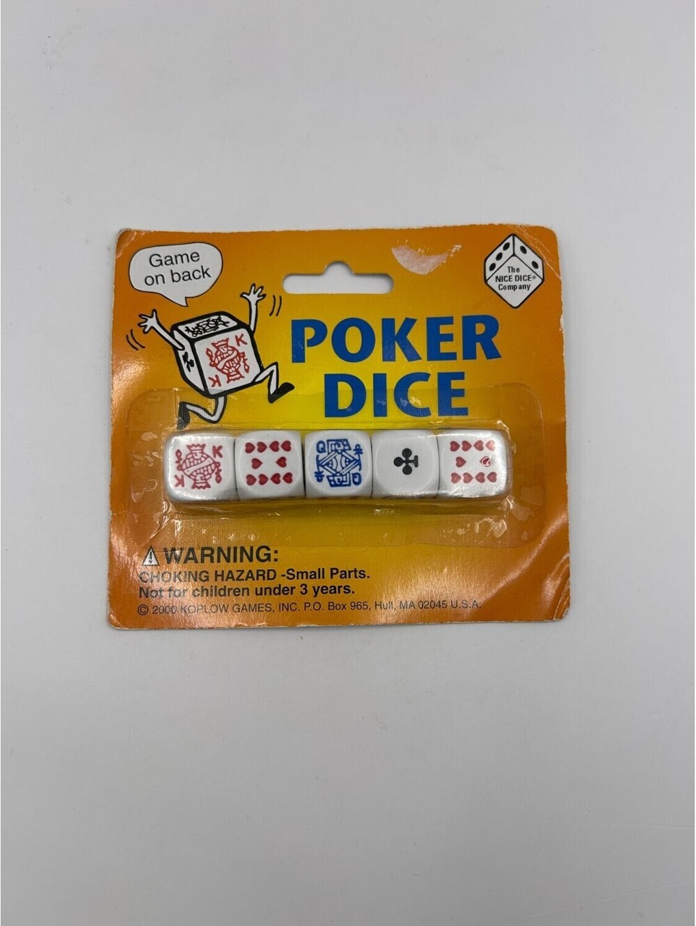 10294 Koplow Games Poker Dice Set Sealed New White Rules on Back